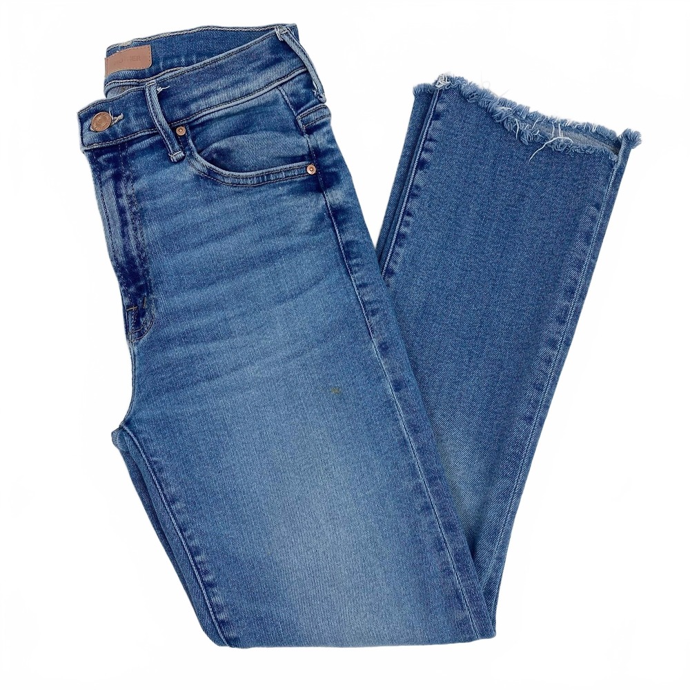 MOTHER Blue Cropped Jeans Insider Crop Fray | Womens 25